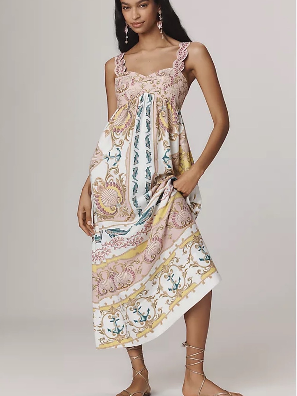 FARM Rio ‘Maritime Magic’ Braided-Strap Dress • SM